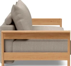 INNOVATION LIVING ™ Schlafsofa »MALLOY 3-Sitzer mit Funktion, bequem & hochwertige Verarbeitung« Hohe Rückenlehne, stabile Armlehnen aus Eichenholz, B:230