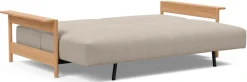 INNOVATION LIVING ™ Schlafsofa »MALLOY 3-Sitzer mit Funktion, bequem & hochwertige Verarbeitung« Hohe Rückenlehne, stabile Armlehnen aus Eichenholz, B:230
