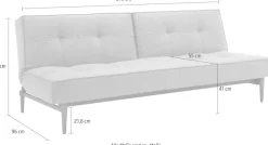 INNOVATION LIVING ™ Schlafsofa »Splitback bequem durch Federkern, Rückenlehne verstellbar,« mit dunklen Styletto Beinen, in skandinavischen Design