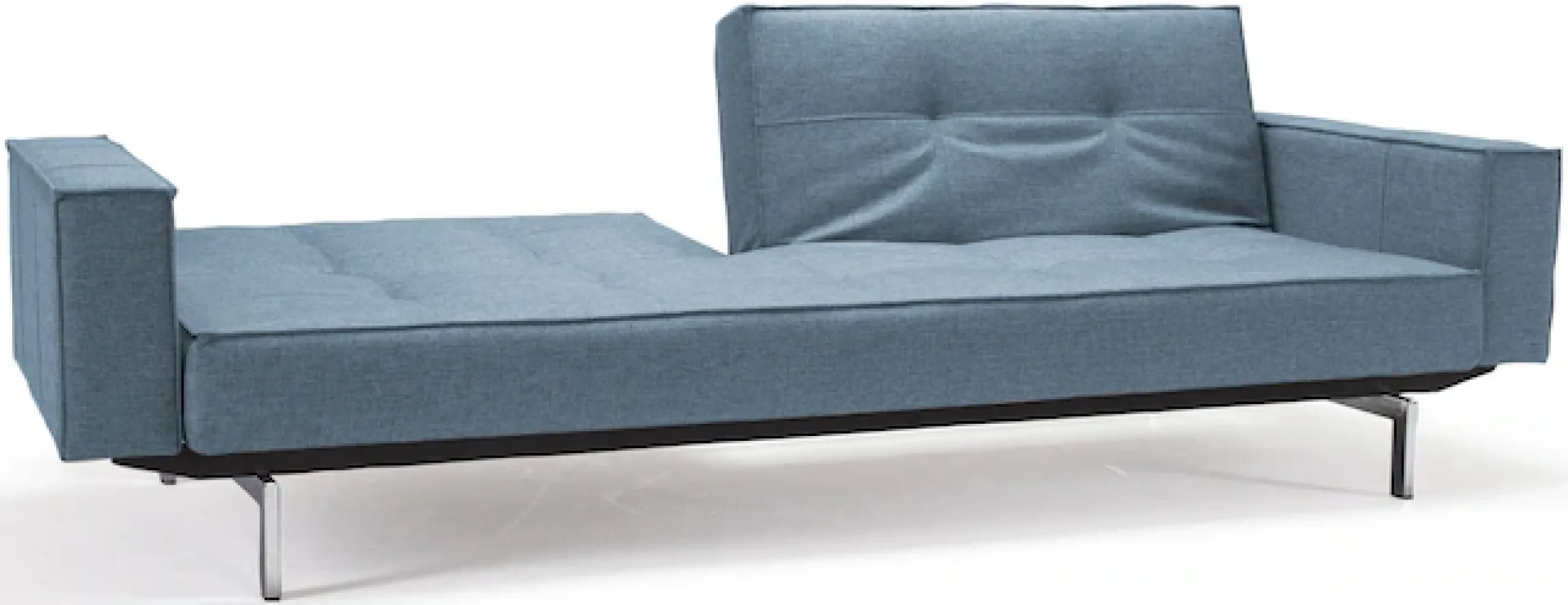 INNOVATION LIVING ™ Schlafsofa »Splitback, einzeln verstellbare Rückenlehnen, bequem mit Federkern« mit chromglänzenden Beinen, in skandinavischen Design