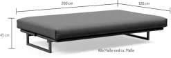 INNOVATION LIVING ™ Schlafsofa »Fraction Dauerschlaffunktion, schlicht und elegant, Industriedesign« bequem, Rückenlehne 3-fach verstellbar