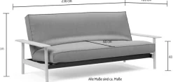 INNOVATION LIVING ™ Schlafsofa »Balder Sofa, Bettfunktion, Relaxsofa, Design mit hohem Komfort« Rückenlehne 3-fach verstellbar, Dauerschläfer