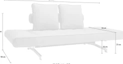 INNOVATION LIVING ™ Schlafsofa »Ghia Breite 210cm, inkl. Armteilverstellung und Bettfunktion« in scandinavischem Design, mit zwei losen Rückenkissen