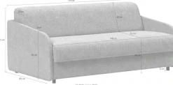 INNOVATION LIVING ™ 3-Sitzer »Eivor, hochwertige Dauerschlaffunktion, bequem und komfortabel« Schlafsofa mit innenliegender Schlafmatratze und schlanken Armlehnen