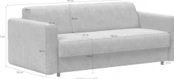 INNOVATION LIVING ™ 3-Sitzer »Killian hochwertige Dauerschlaffunktion, Design und extra Komfort,« innenliegende Federkernmatratze; Schlafhöhe 55cm
