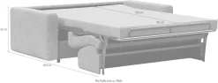 INNOVATION LIVING ™ 3-Sitzer »Killian hochwertige Dauerschlaffunktion, Design und extra Komfort,« innenliegende Federkernmatratze; Schlafhöhe 55cm