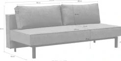 INNOVATION LIVING ™ 3-Sitzer »Sly, Schlafsofa, Dauerschlaffunktion, bequem und komfortabel« Federkernmatratze; leichtgängiger Auszugmechanismus