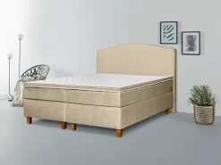 INOSIGN Boxspringbett »Jalma« Füße aus massiver Birke ; Inkl. Topper
