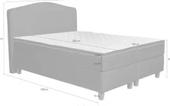 INOSIGN Boxspringbett »Jalma« Füße aus massiver Birke ; Inkl. Topper