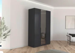 INOSIGN BY RAUCH Drehtürenschrank »Schlafzimmerschrank Kleiderschrank Schrank Garderobe FERRIS« In 3 Ausstattungen BASIC/CLASSIC/PREMIUM, Breiten 136/181/226/271 cm,Mitteltüren mit hochwertigem Grauspiegel MADE IN GERMANY