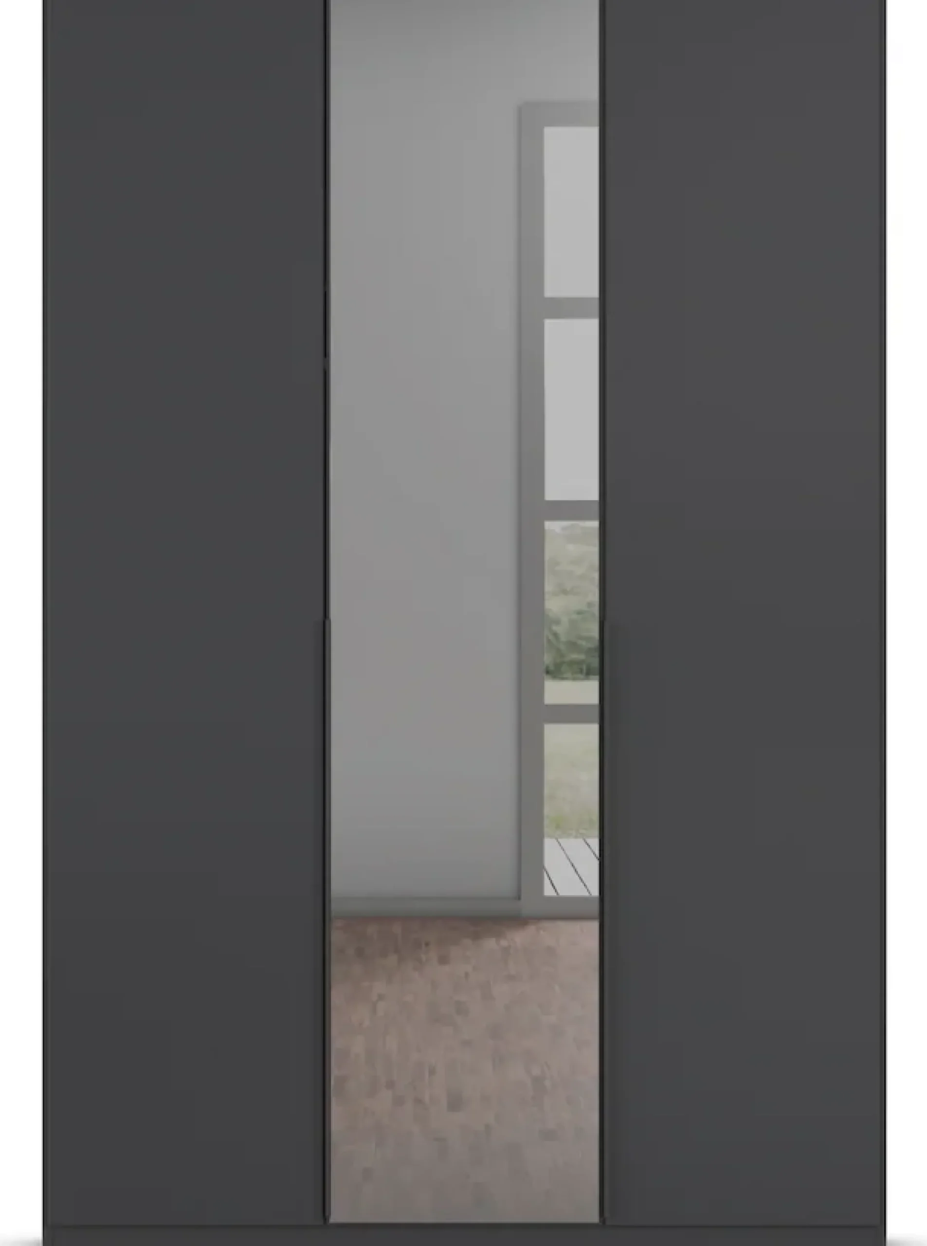 INOSIGN BY RAUCH Drehtürenschrank »Schlafzimmerschrank Kleiderschrank Schrank Garderobe FERRIS« In 3 Ausstattungen BASIC/CLASSIC/PREMIUM, Breiten 136/181/226/271 cm,Mitteltüren mit hochwertigem Grauspiegel MADE IN GERMANY