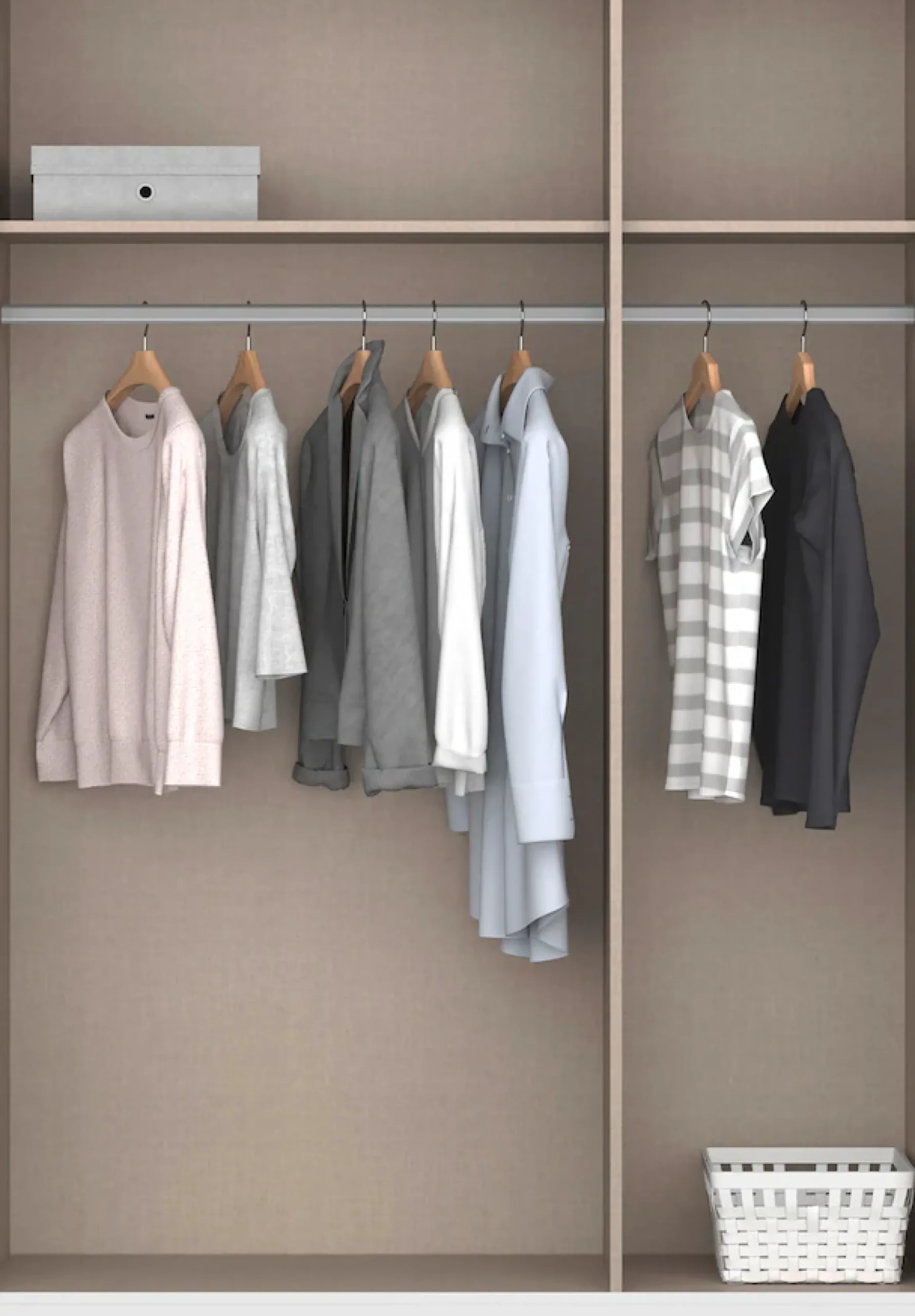 INOSIGN BY RAUCH Drehtürenschrank »Schlafzimmerschrank Kleiderschrank Schrank Garderobe FERRIS« In 3 Ausstattungen BASIC/CLASSIC/PREMIUM, Breiten 136/181/226/271 cm,Mitteltüren mit hochwertigem Grauspiegel MADE IN GERMANY