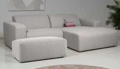 INOSIGN Ecksofa »Koa,228cm, L-Form, Modulsofa, Webstoff, Cord, Struktur, Chenille« Designsofa, Set, Hocker inklusive, weicher Lounge-Sitzkomfort