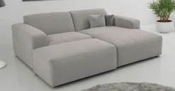 INOSIGN Ecksofa »Koa,228cm, L-Form, Modulsofa, Webstoff, Cord, Struktur, Chenille« Designsofa, Set, Hocker inklusive, weicher Lounge-Sitzkomfort