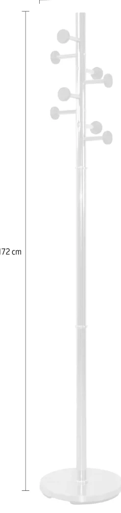 INOSIGN Garderobenständer aus Metall, Höhe 172 cm, 8 Haken