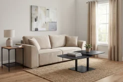 INOSIGN 3-Sitzer »BEATRICE, B: 250 cm - wahlweise mit Bettfunktion« u. Bettkasten, incl. 2 Zierkissen