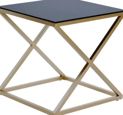 Jahnke Beistelltisch »XTRA BY SIDE« 1 Stk. tlg. Nachttisch/Beistelltisch in Gold-Look, aus Sicherheitsglas gefertigt