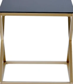 Jahnke Beistelltisch »XTRA BY SIDE« 1 Stk. tlg. Nachttisch/Beistelltisch in Gold-Look, aus Sicherheitsglas gefertigt