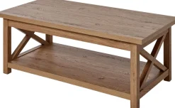 Jahnke Couchtisch »CHALET COFFEE« 1 Stk. tlg. Couchtisch, Kaffetisch, mit Ablageboden, Landhausstil, X-Design