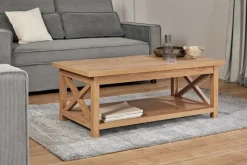 Jahnke Couchtisch »CHALET COFFEE« 1 Stk. tlg. Couchtisch, Kaffetisch, mit Ablageboden, Landhausstil, X-Design