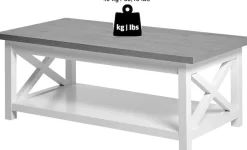 Jahnke Couchtisch »CHALET COFFEE« 1 Stk. tlg. Couchtisch, Kaffetisch, mit Ablageboden, Landhausstil, X-Design