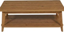 Jahnke Couchtisch »SIXTY COFFEE« Couchtisch, 2 Ebenen, Skandi, Eiche-Optik & Marmor-Look, Breite:110 cm
