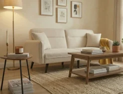 Jahnke Couchtisch »SIXTY COFFEE« Couchtisch, 2 Ebenen, Skandi, Eiche-Optik & Marmor-Look, Breite:110 cm