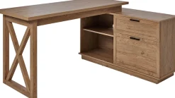 Jahnke Eckschreibtisch »CHALET D 155 E« 1 Stk. tlg. im Landhausstil, wechselseitig montierbar