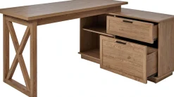 Jahnke Eckschreibtisch »CHALET D 155 E« 1 Stk. tlg. im Landhausstil, wechselseitig montierbar
