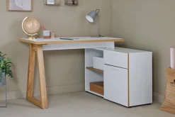 Jahnke Eckschreibtisch »CLUB C 130 E« Eckschreibtisch, wechselseitig montierbar, Breite 130 cm