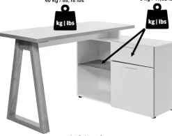 Jahnke Eckschreibtisch »CLUB C 130 E« Eckschreibtisch, wechselseitig montierbar, Breite 130 cm