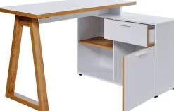 Jahnke Eckschreibtisch »CLUB C 130 E« Eckschreibtisch, wechselseitig montierbar, Breite 130 cm