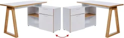 Jahnke Eckschreibtisch »CLUB C 130 E« Eckschreibtisch, wechselseitig montierbar, Breite 130 cm