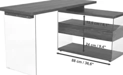 Jahnke Eckschreibtisch »LUX C 15 E« Eckschreibtisch,Glas,wechselseitig montierbar,2 Schubladen,B:145 cm