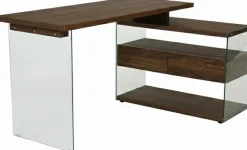 Jahnke Eckschreibtisch »LUX C 15 E« Eckschreibtisch,Glas,wechselseitig montierbar,2 Schubladen,B:145 cm