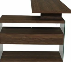 Jahnke Eckschreibtisch »LUX C 15 E« Eckschreibtisch,Glas,wechselseitig montierbar,2 Schubladen,B:145 cm