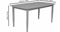 Jahnke Esstisch »DINE SCAN« Esstisch, ausziehbar, Massivholz, Skandi-Look, B:180-219 cm
