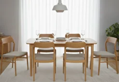 Jahnke Esstisch »DINE SCAN« Esstisch, ausziehbar, Massivholz, Skandi-Look, B:180-219 cm