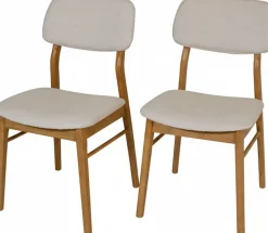 Jahnke Esszimmerstuhl »JOY SIT DUO« (Set) Esszimmerstuhl (2er Set), Massivholz, Boucle-Stoff,bis 110kg belastbar