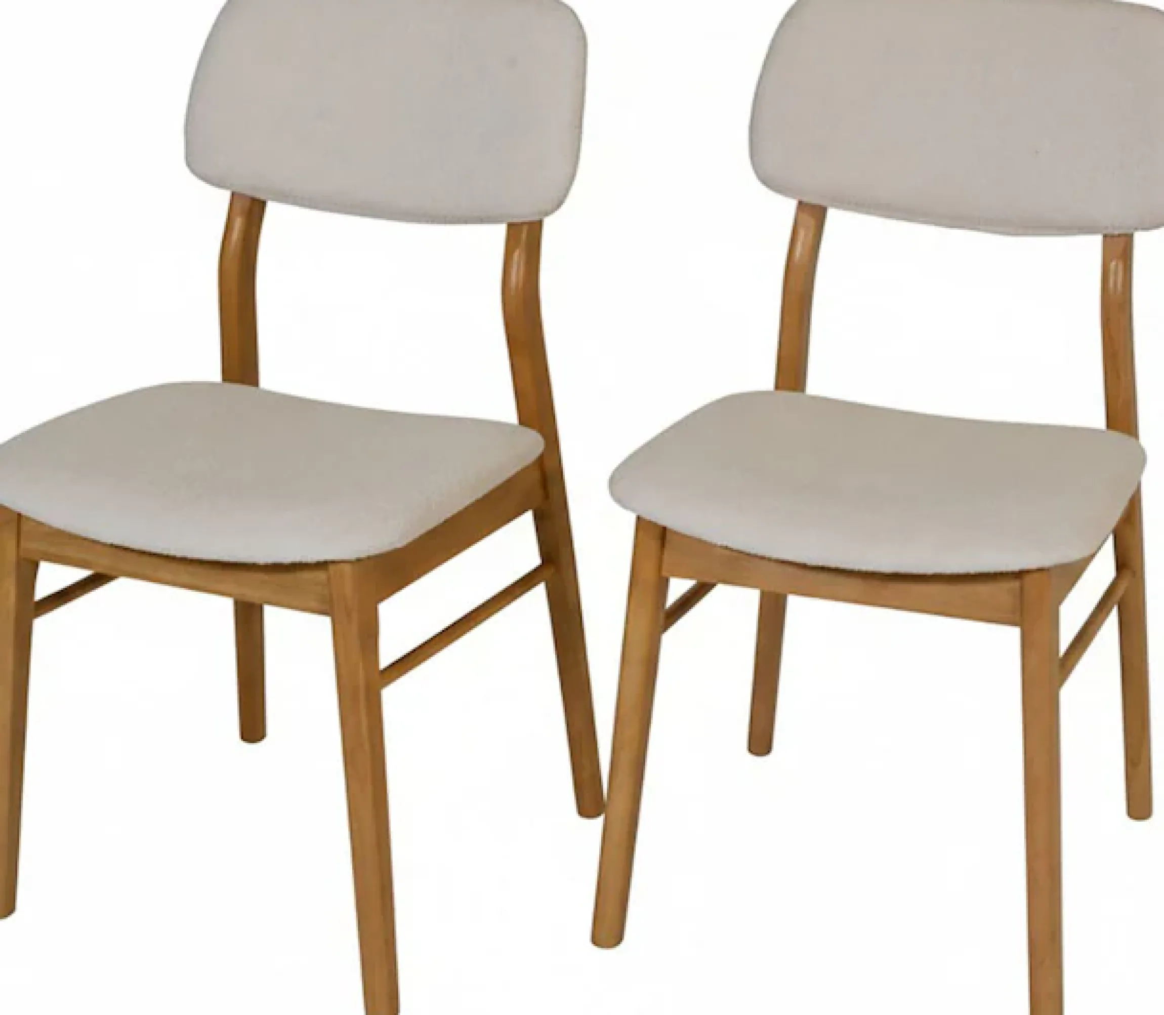 Jahnke Esszimmerstuhl »JOY SIT DUO« (Set) Esszimmerstuhl (2er Set), Massivholz, Boucle-Stoff,bis 110kg belastbar