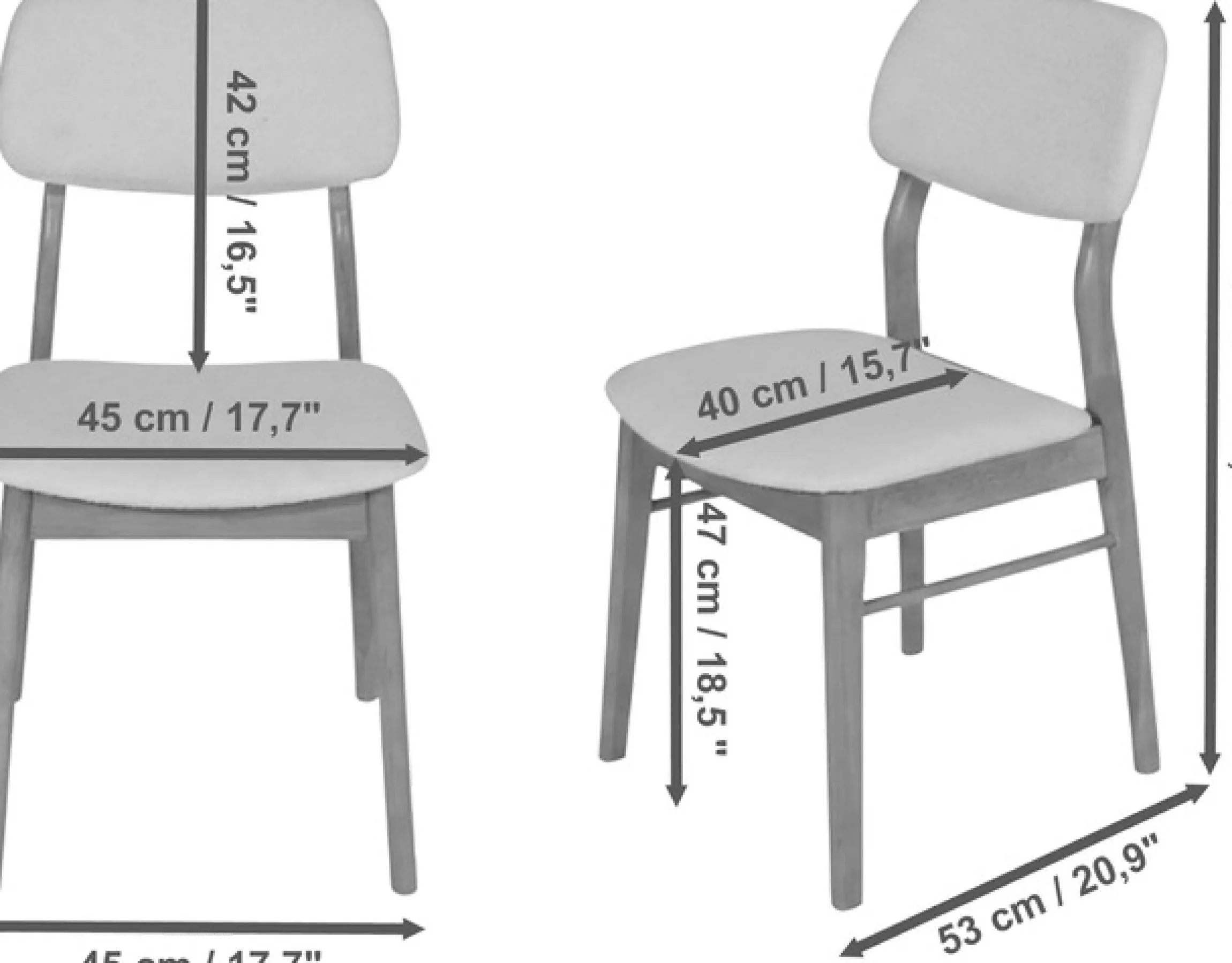 Jahnke Esszimmerstuhl »JOY SIT DUO« (Set) Esszimmerstuhl (2er Set), Massivholz, Boucle-Stoff,bis 110kg belastbar