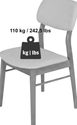 Jahnke Esszimmerstuhl »JOY SIT DUO« (Set) Esszimmerstuhl (2er Set), Massivholz, Boucle-Stoff,bis 110kg belastbar