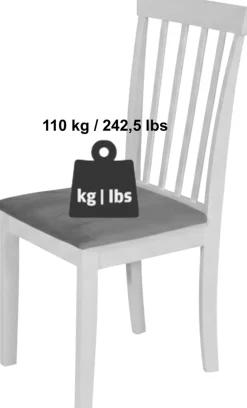 Jahnke Esszimmerstuhl »LITE SIT DUO« (Set) Esszimmerstuhl (2er Set), Massivholz, Samt-Stoff, bis 110 kg belastbar