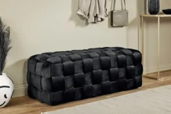Jahnke Hockerbank »WEB ART L« 1 Stk. tlg. Hocker, Couchtisch, Beistelltisch gepolstert in edler Flechtoptik