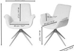 Jahnke Schalenstuhl »BAT TWIST DUO« () 2er Set, drehbar, gepolstert, mit Armlehnen, B:66xT:60,5xH:85 cm