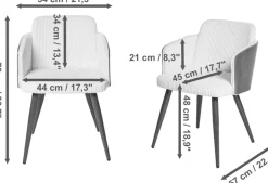 Jahnke Schalenstuhl »CHIC SIT DUO« (Set) 2 Stk.edles Design,Massivholz-Rückenteil,Armlehnen,Metallgestell in Holzlook