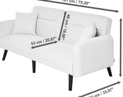 Jahnke Schlafsofa »CHILLAX LINE« mit Relax-und Schlaffunktion, inkl. Kissen, Breite 191 cm