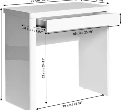 Jahnke Schreibtisch »CU-LIBRE 80« 1 Stk. tlg. Schreib-oder Konsolentisch mit Schublade, Breite ca. 79 cm