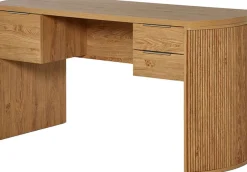 Jahnke Schreibtisch »MOON D 150« Schreibtisch, 1 Tür & 2 Schubladen, Aluminium Griffe, Breite: 148 cm