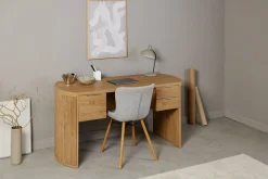 Jahnke Schreibtisch »MOON D 150« Schreibtisch, 1 Tür & 2 Schubladen, Aluminium Griffe, Breite: 148 cm